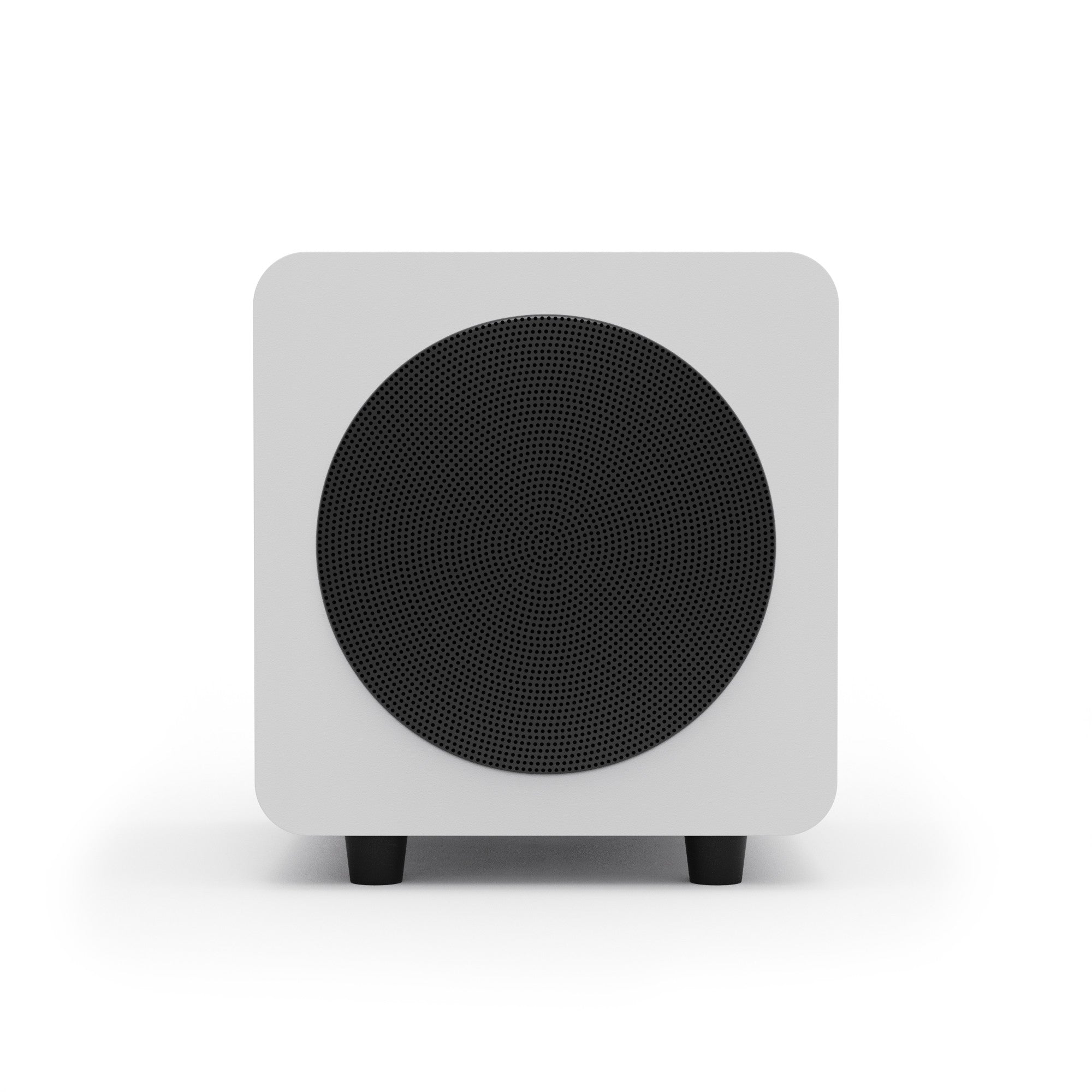 Kanto SUB6 200W 6 Inch Vinyl Subwoofer - Matte White with Black Grill