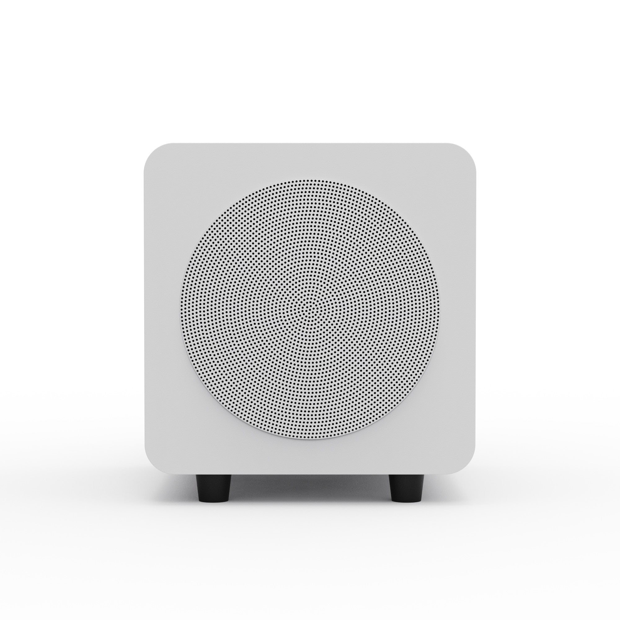 Kanto SUB6 200W 6 Inch Vinyl Subwoofer - Matte White with White Grill