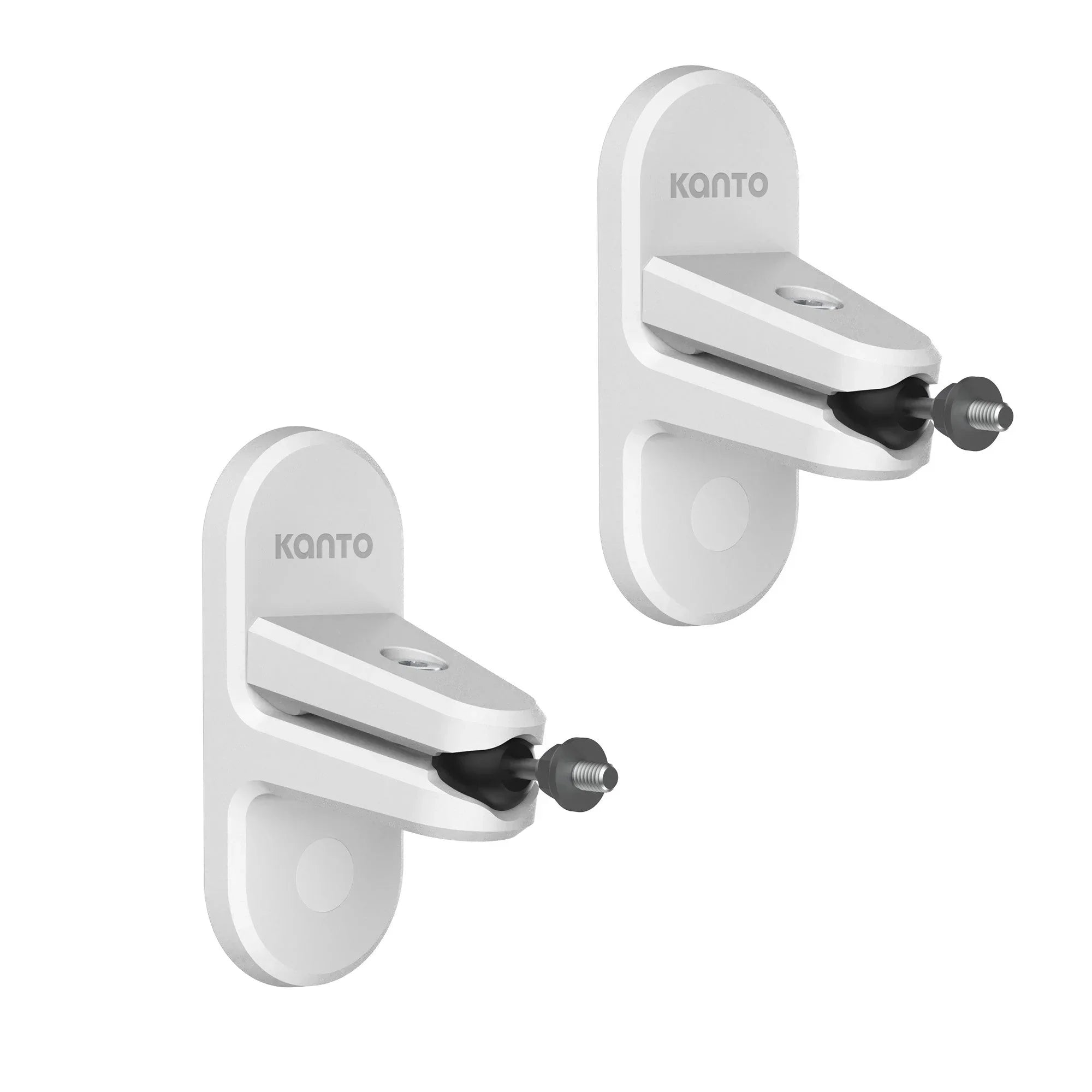 Kanto UKI 100W Bluetooth Desktop Speakers With SPW3 Universal Speaker Wall Mount White