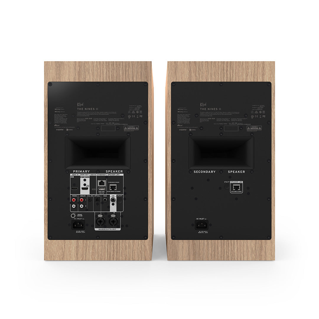 Klipsch The Nines II Active Bookshelf Speakers Red Oak