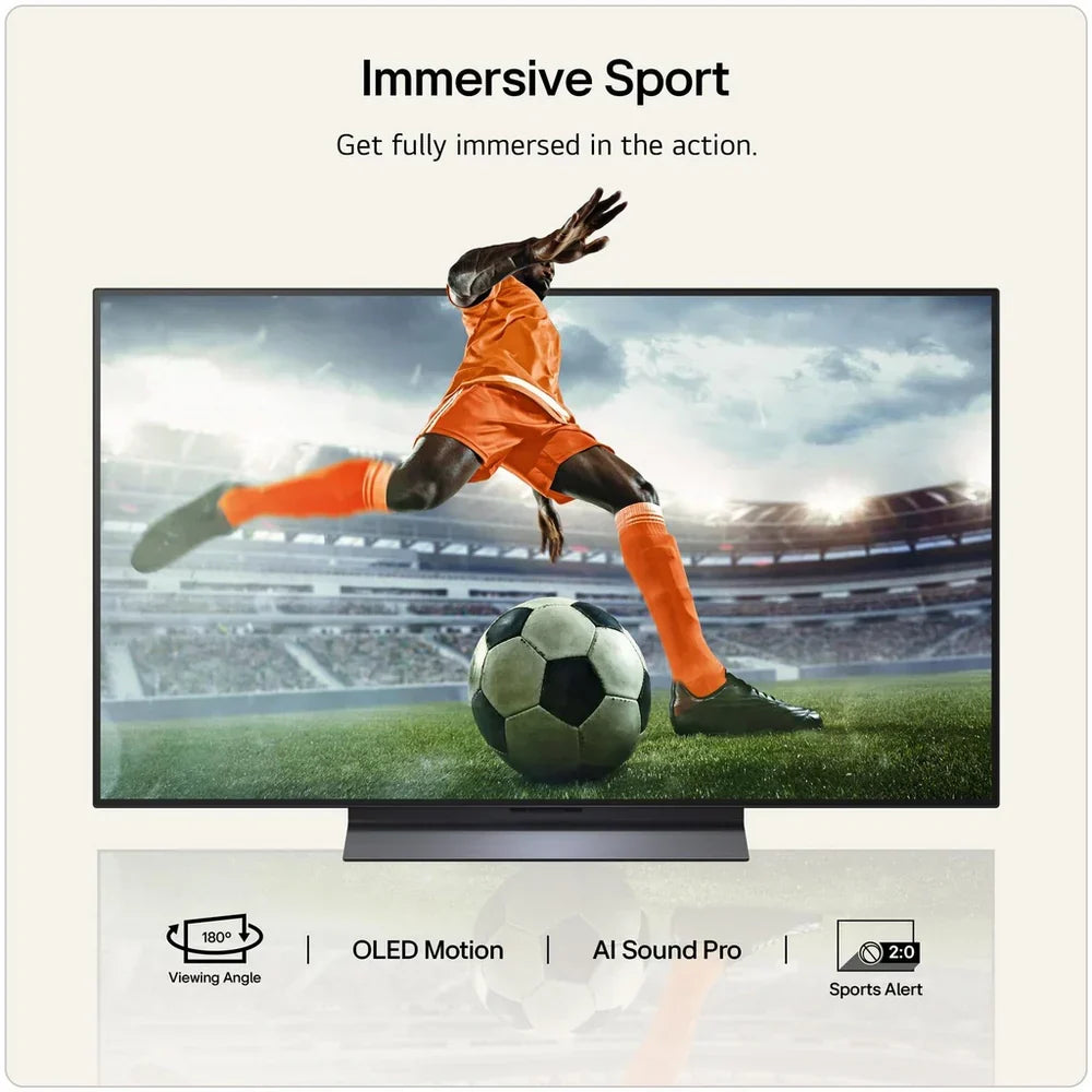 LG OLED77C66LB 77 Inch OLED evo AI C6 4K Ultra HD HDR Smart TV 2026