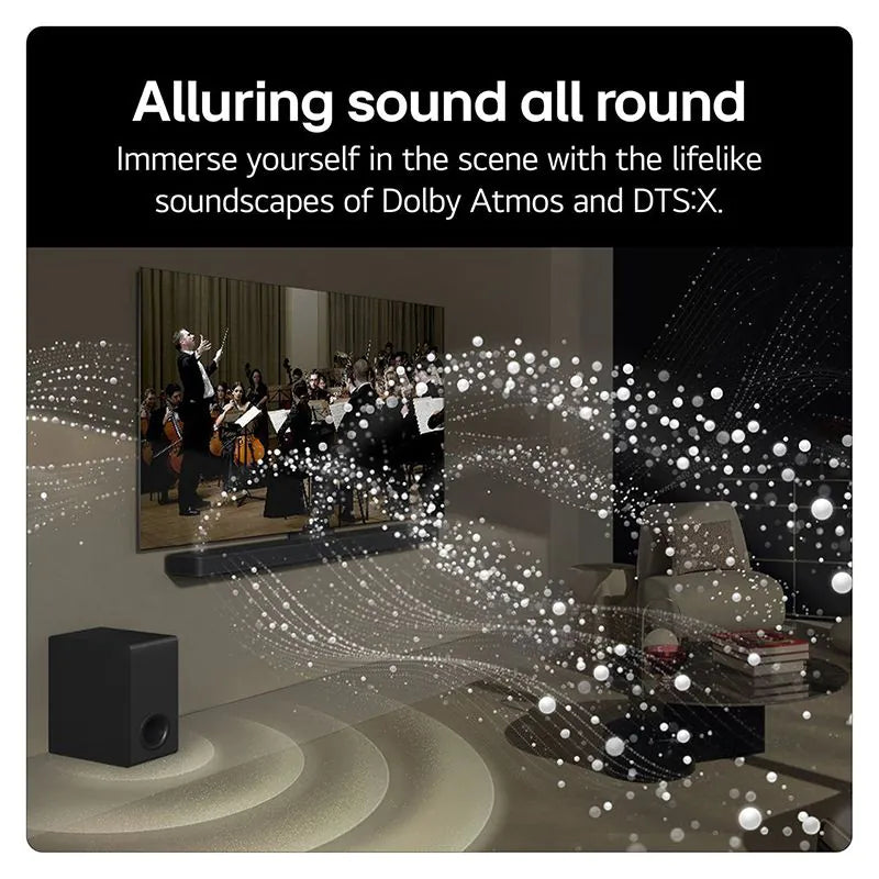 LG US90TY 5.1.3 Channel Dolby Atmos Soundbar with Subwoofer