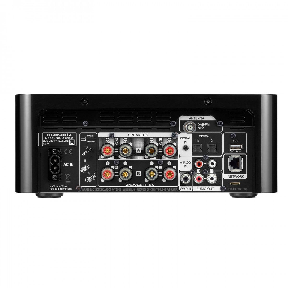 Marantz Melody X MCR612 Hifi Network System with Klipsch R-60M Bookshelf Speakers Pair Black HiFi Package
