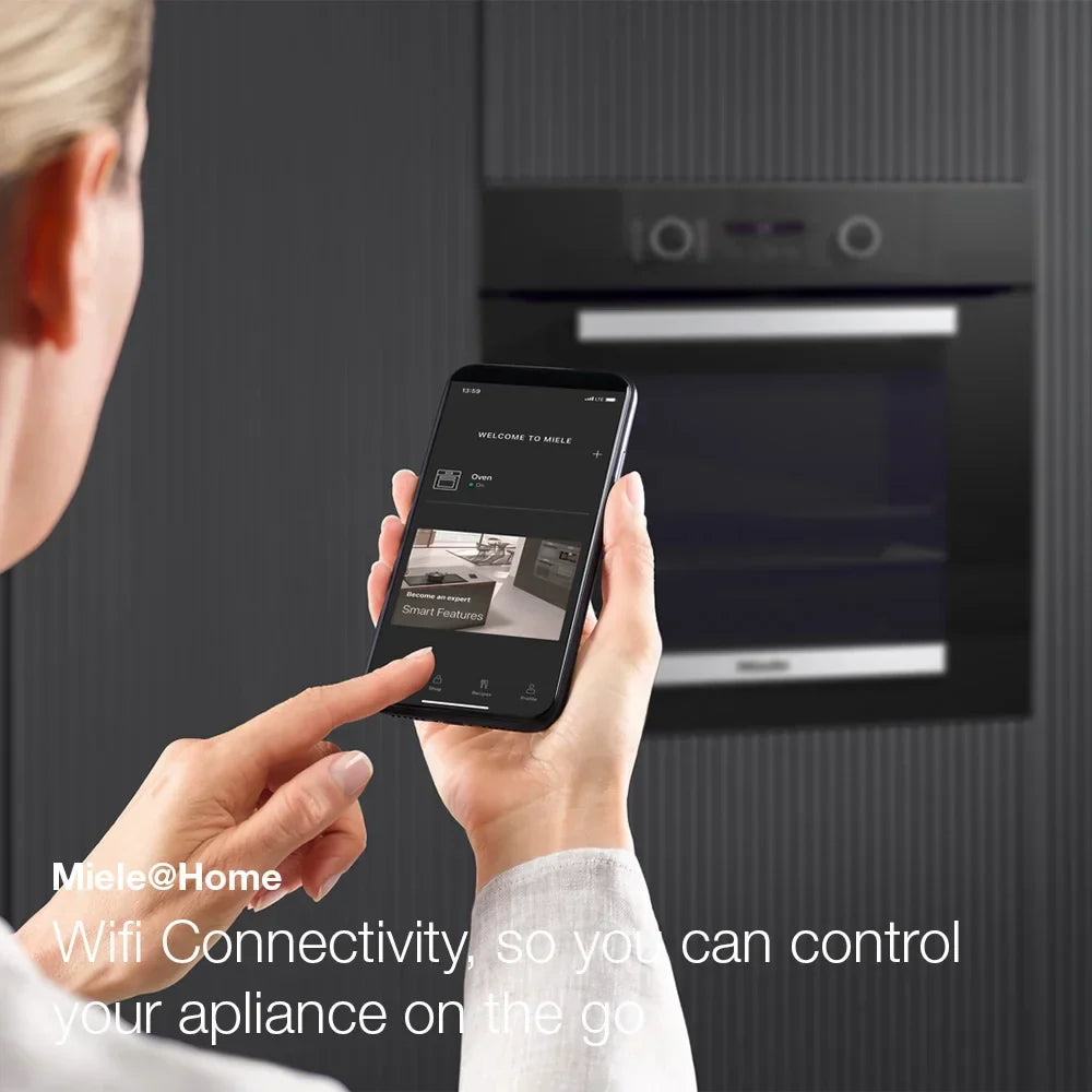 Miele H 2465 BP Built-In Electric Single Oven with Pyrolytic Cleaning Black - A+ Rated