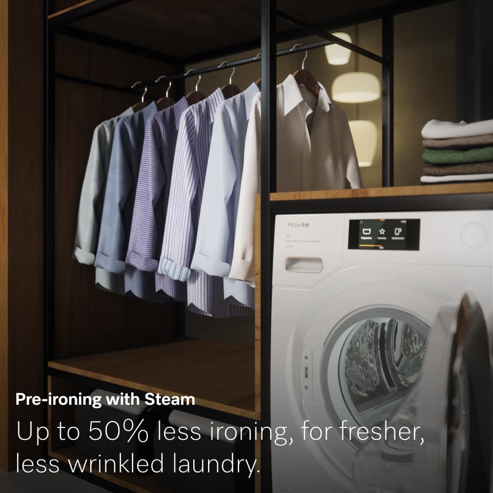 Miele WED385 WCS 9kg 1400 Spin PowerWash & SteamCare Washing Machine White - A Rated