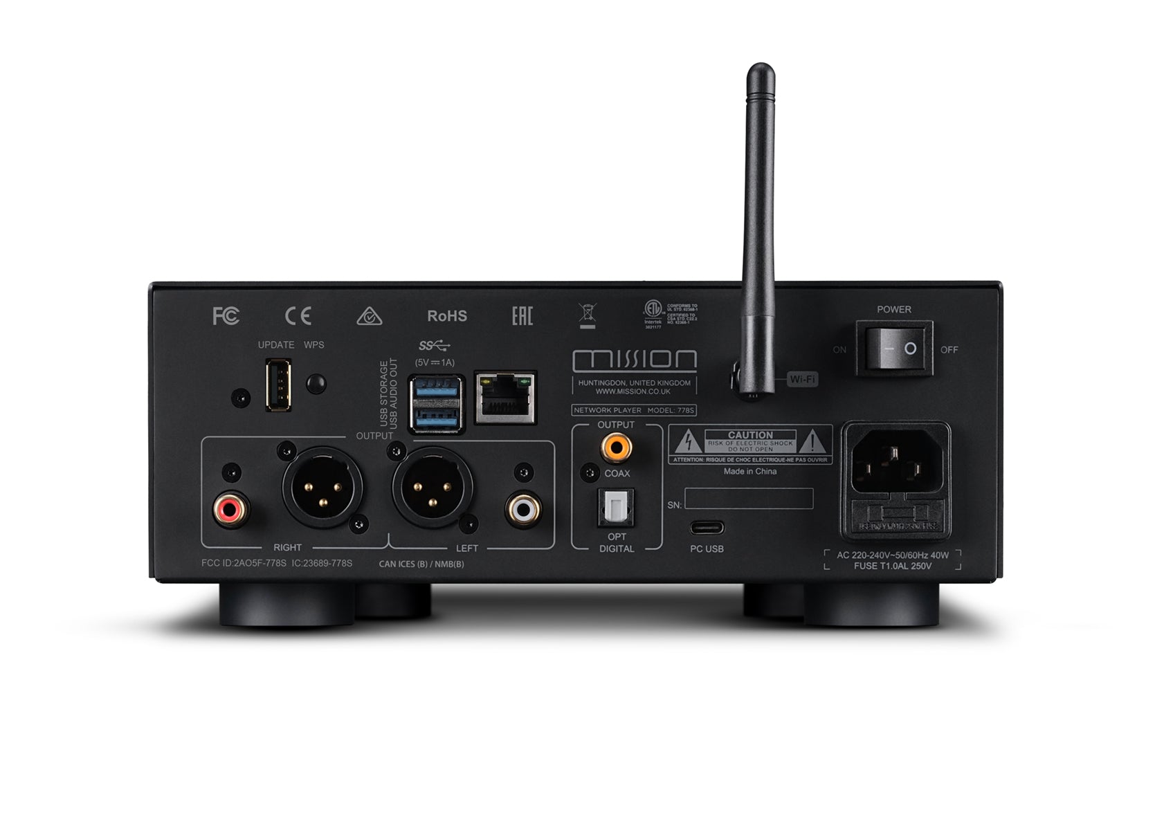 Mission 778X Stereo Amplifier with 778S Streamer Bundle - Black