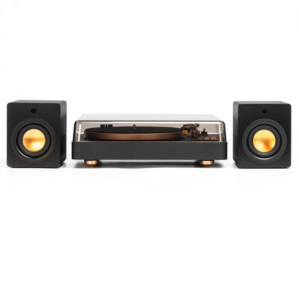 Mitchell Acoustics uStream Groove Turntable & True Wireless Speakers Pair HiFi Package