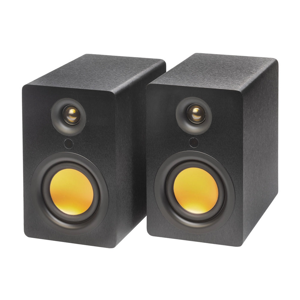 Mitchell Acoustics uStream One Active Stereo Wireless Bookshelf Speakers Pair Black