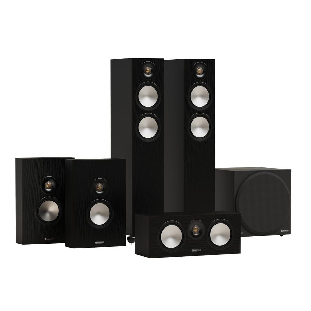 Monitor Audio Bronze 300 7G Series 5.1 Home Cinema Speakers Package Black