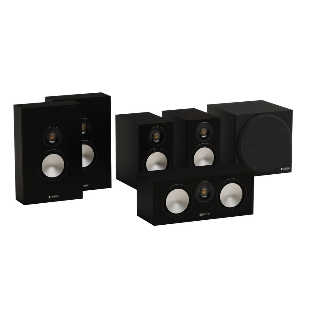 Monitor Audio Bronze 50 and On-Wall 7G 5.1 Home Cinema Speakers Package Black