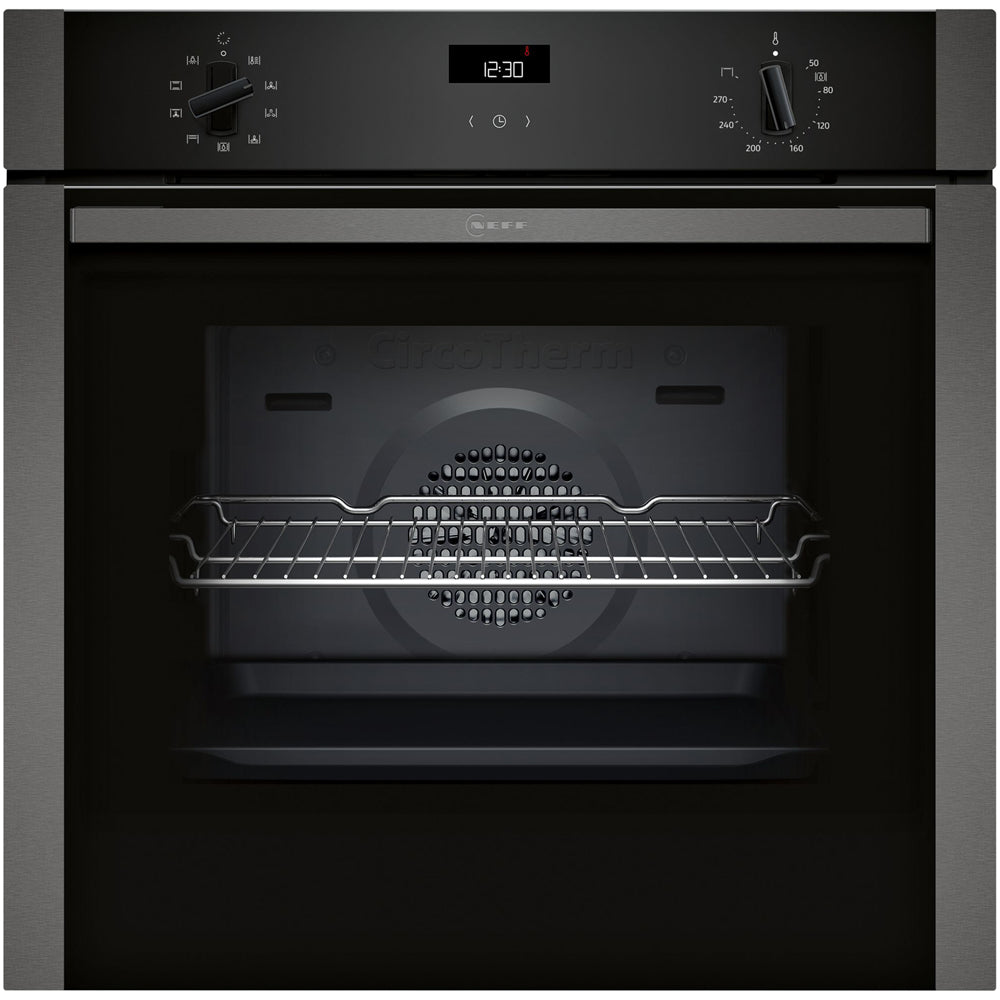 Neff B1ACE4AG3B N50 60cm Built in Electric Single Oven Graphite Grey