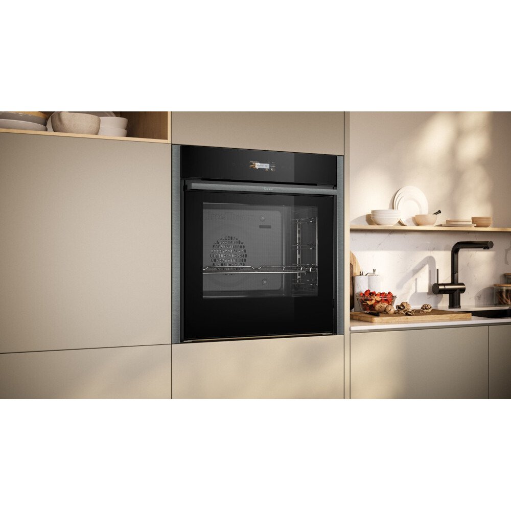 Neff B54CR31G0B N70 Slide and Hide Built-In Electric Single Oven Graphite Grey