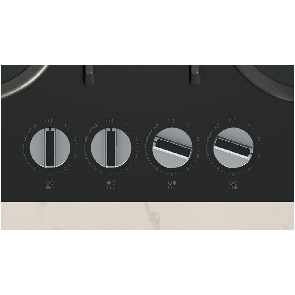 Neff T26PIP4S0 60cm Wide 4 Zone Gas Hob with Tempered Glass Black