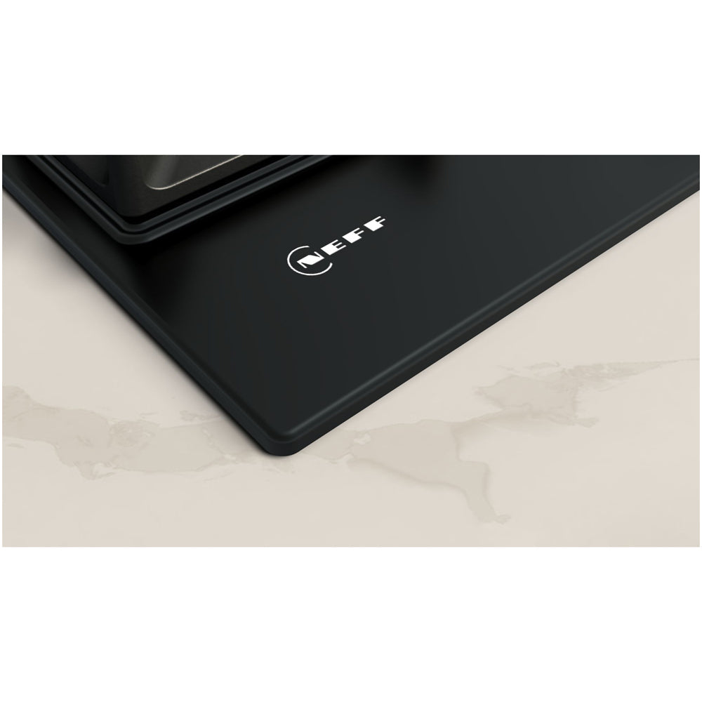 Neff T27CIQ8S0 N70 Flame Select 75cm Black Enamel Gas Hob