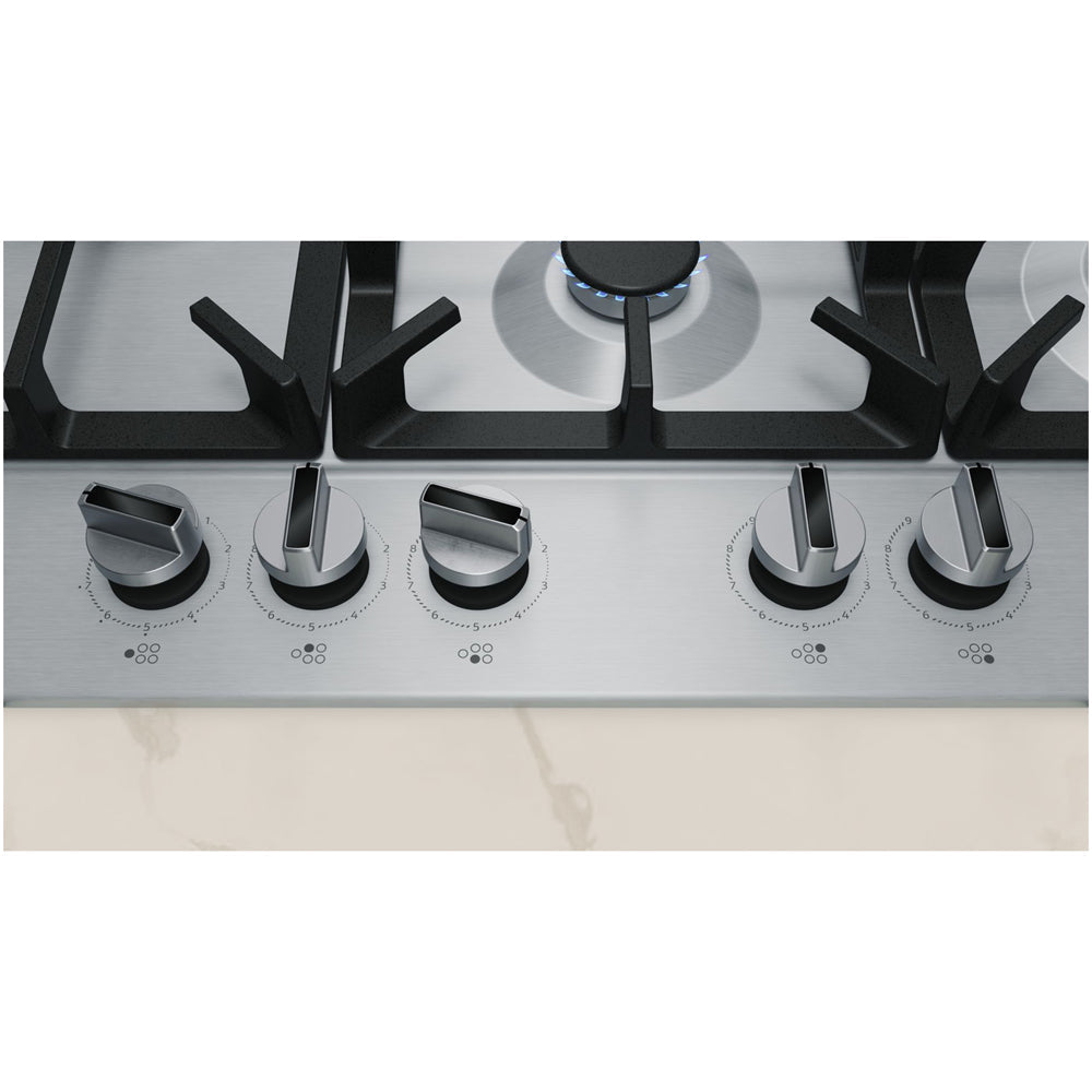 Neff T27CIS8N0 N70 Falme Slelect 75cm Stainless Steel Gas Hob