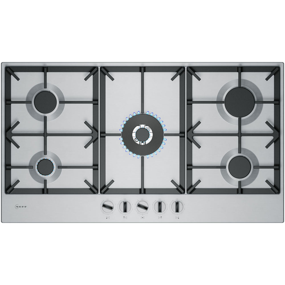 Neff T29CIR8N0 N70 Flame Select 90cm Stainless Steel Gas Hob