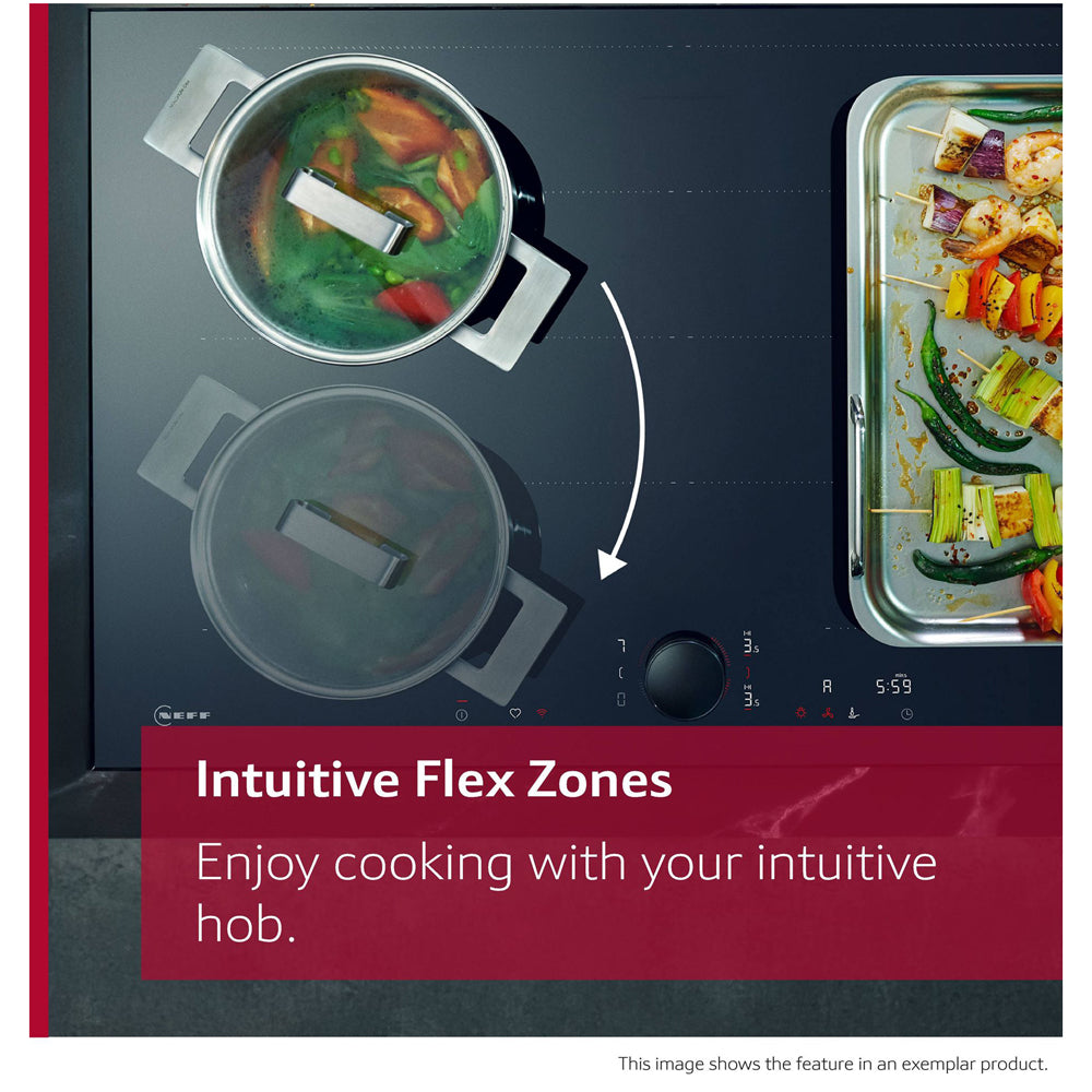 Neff T68FUV4L0 N80 80cm Flex Induction Hob with Twist Pad Control