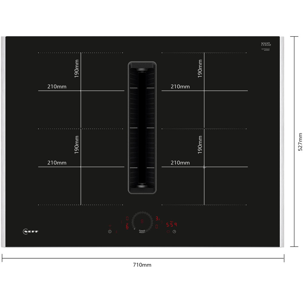 Neff V57THQ4L0 70cm Induction Hob with Integrated Ventilation System