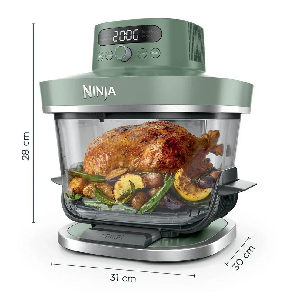 Ninja AS090UKGN CRISPi PRO 5-in-1 XL Glass Air Fryer Green