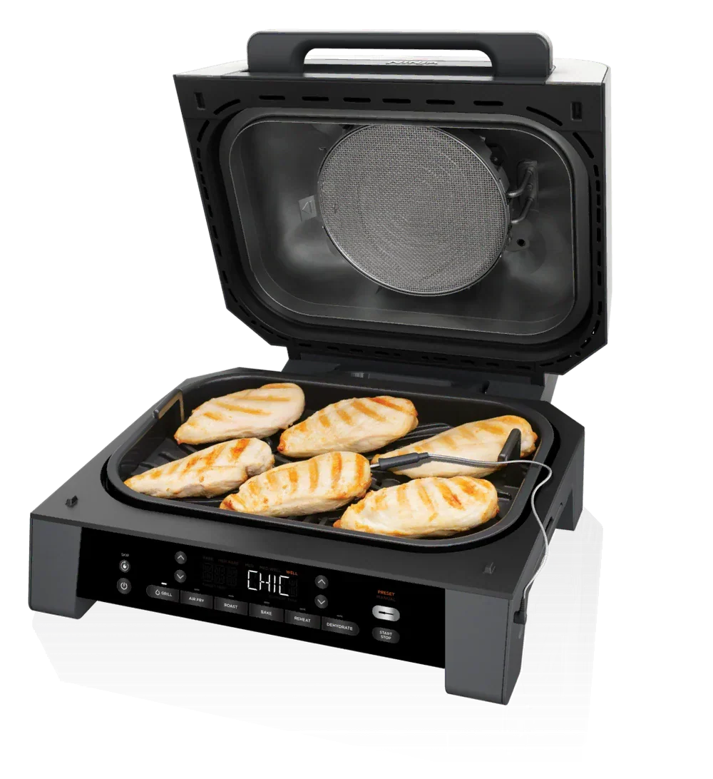 Ninja DG551UK 6-in-1 MAX Air Fryer & Grill Black & Stainless Steel