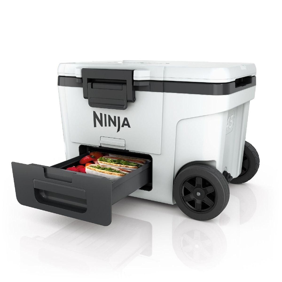 Ninja FB245UKWH FrostVault 45QT 42L Wheeled Cooler with Dry Zone Cloud White
