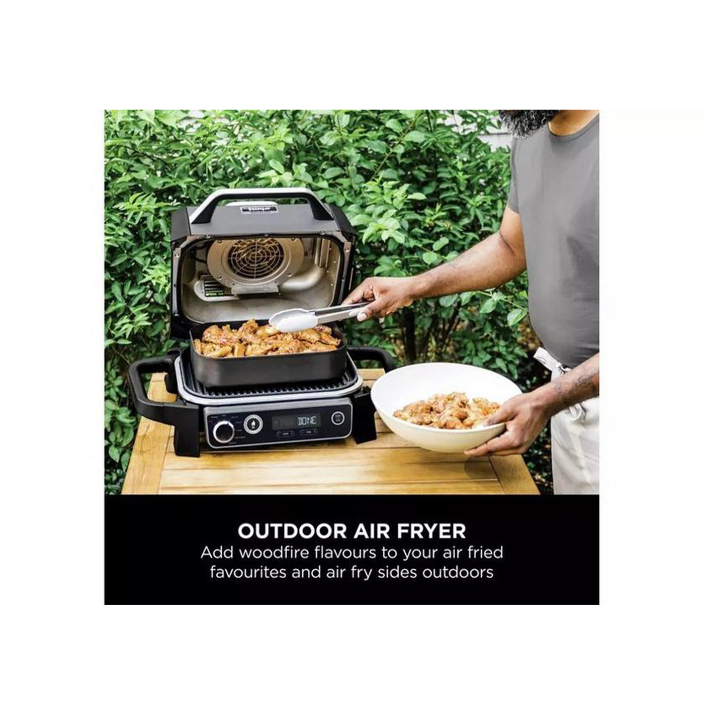 Ninja OG701UK Woodfire Electric BBQ Grill and Smoker