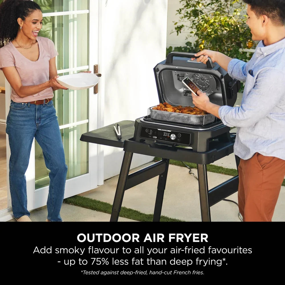 Ninja OG901UK Woodfire Pro Connect XL Electric BBQ Grill & Smoker with Cover and Woodfire Pellets OG901UKCOVKIT