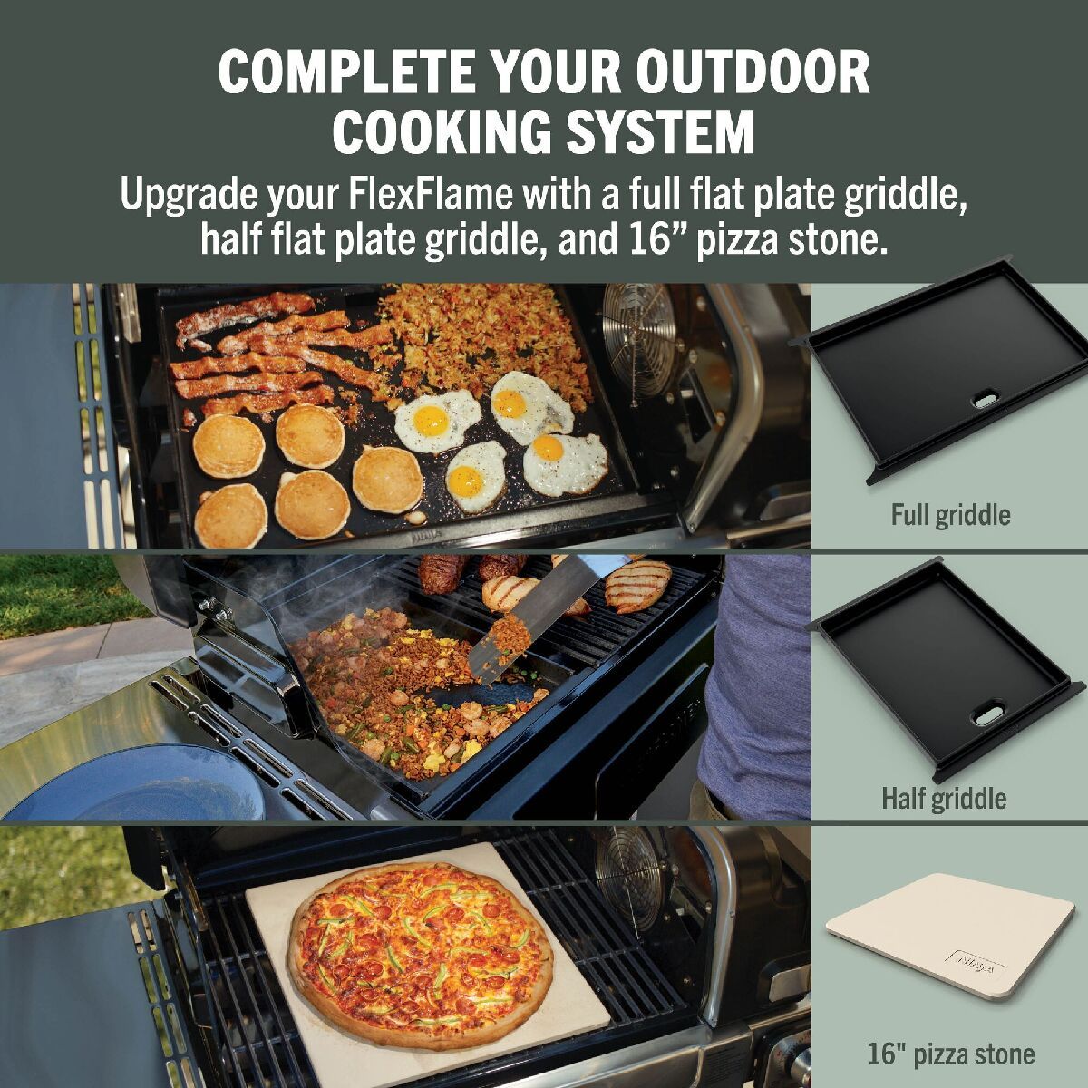 Ninja PG301UKGN FlexFlame Gas BBQ & Outdoor Cooking System Green