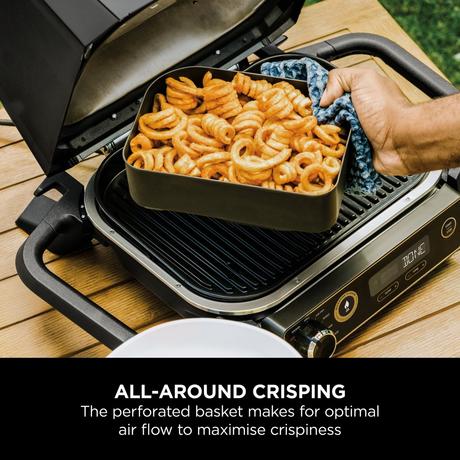 Ninja XSKCRISPBTEUK Woodfire BBQ Combo Crisper Basket Black