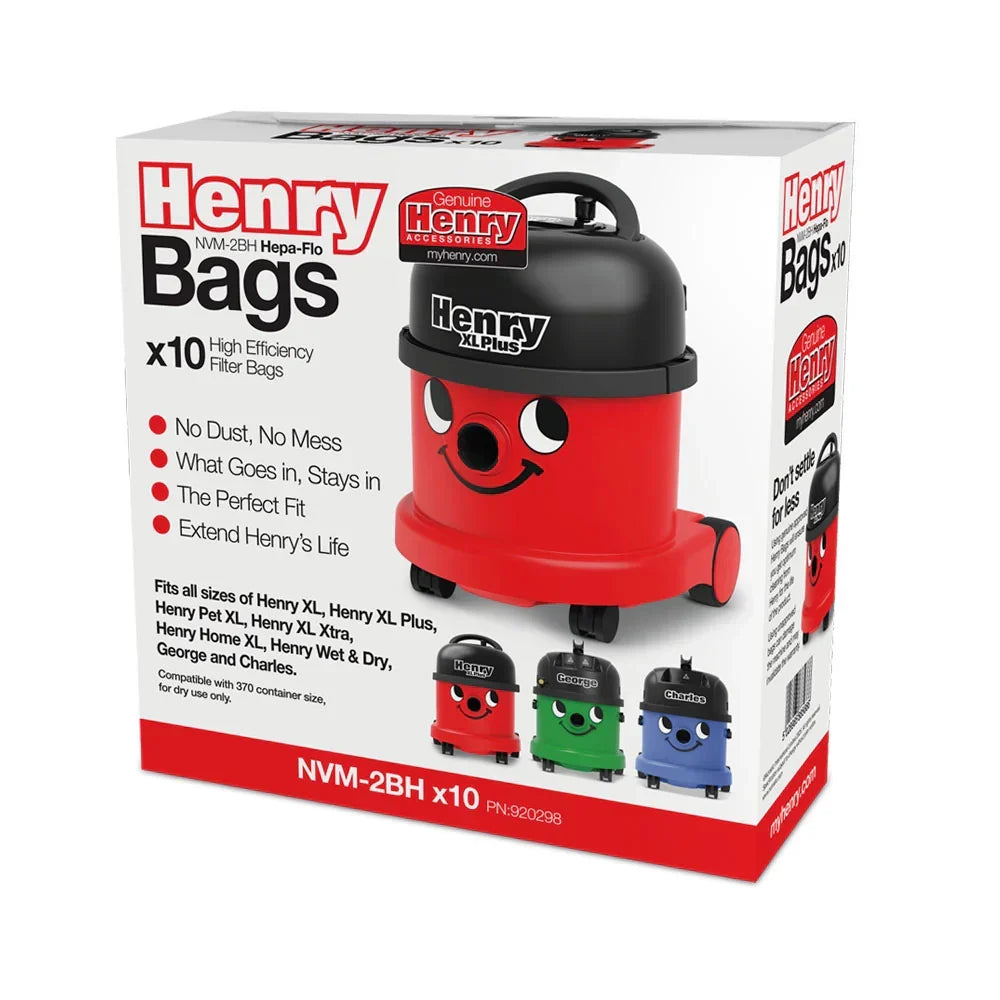 Numatic 920298 Genuine Henry HepaFlo XL Filter Vacuum Dust Bags (For XL Range) - Pack of 10