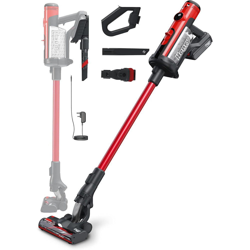 Numatic Henry Quick Cordless Stick Vacuum Cleaner up to 60 Minutes Run Time - Red 916177