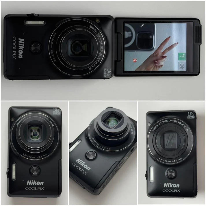 Pre-Owend Digital black Camera Nikon coolpix s6900 Bundle