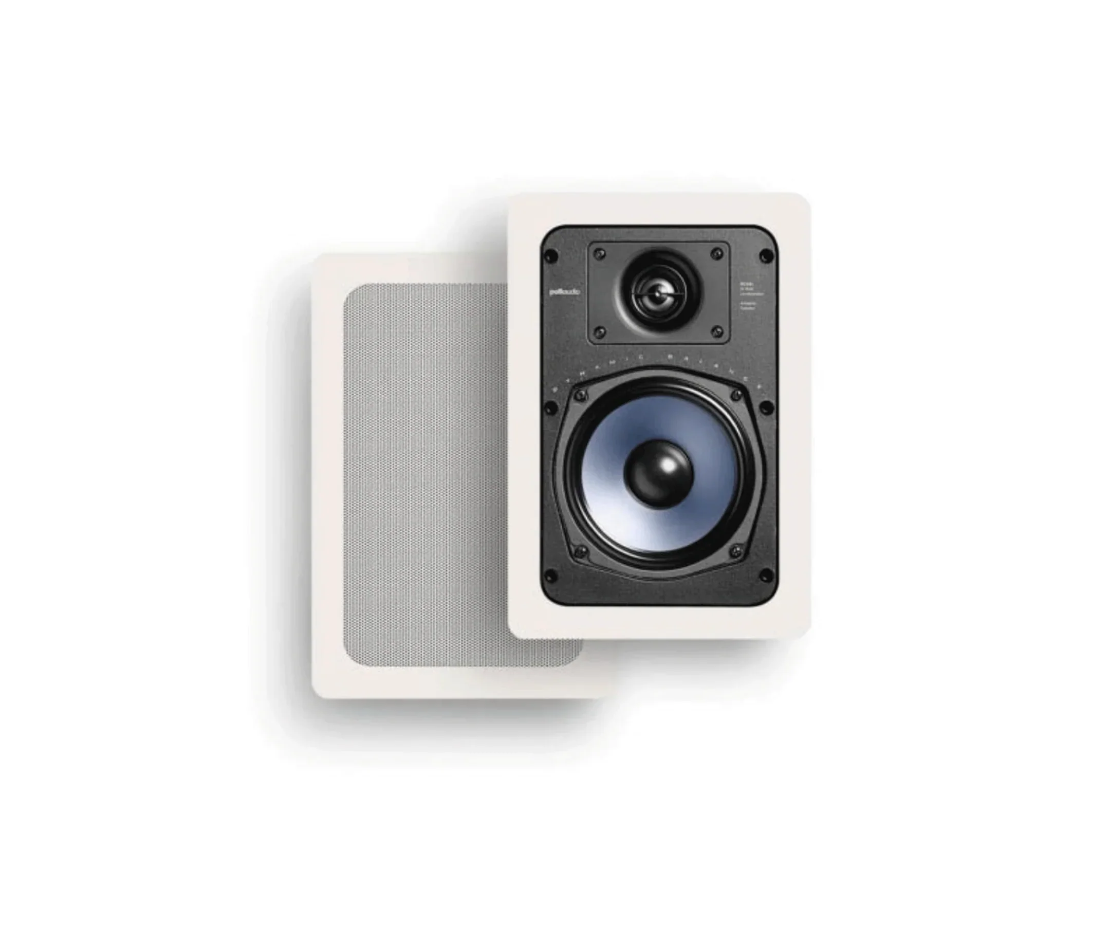 Polk RC55i High-Quality In-Wall Speakers Pair with 5.25inch Drivers White