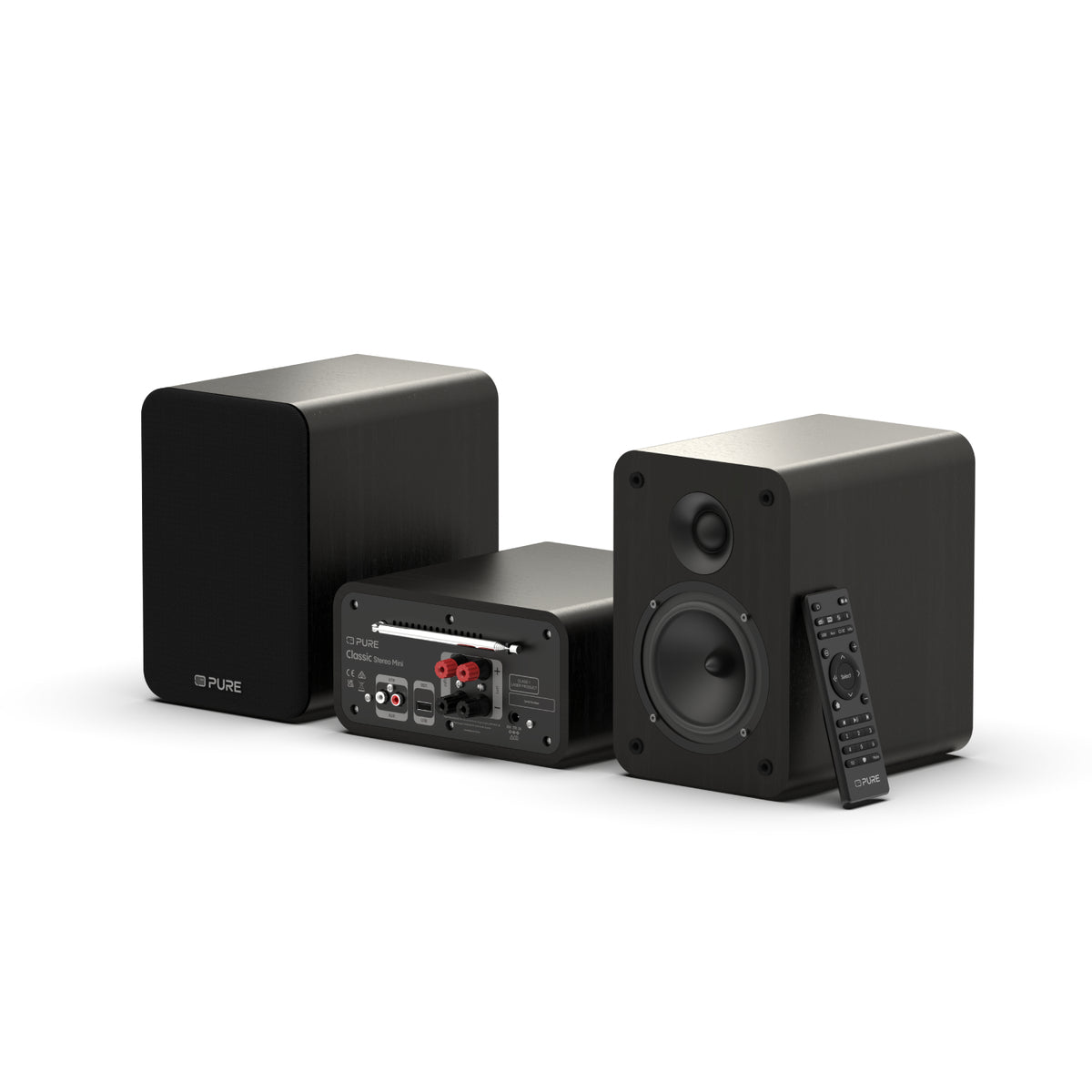 Pure Classic Stereo Mini DAB DAB+ FM Radio with Bluetooth CD Player Micro Stereo System Black