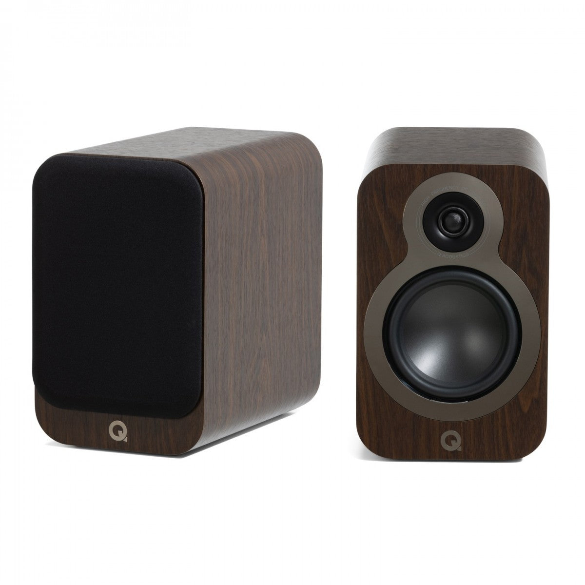 Q Acoustics 3020c Bookshelf Speakers Pair Claro Walnut