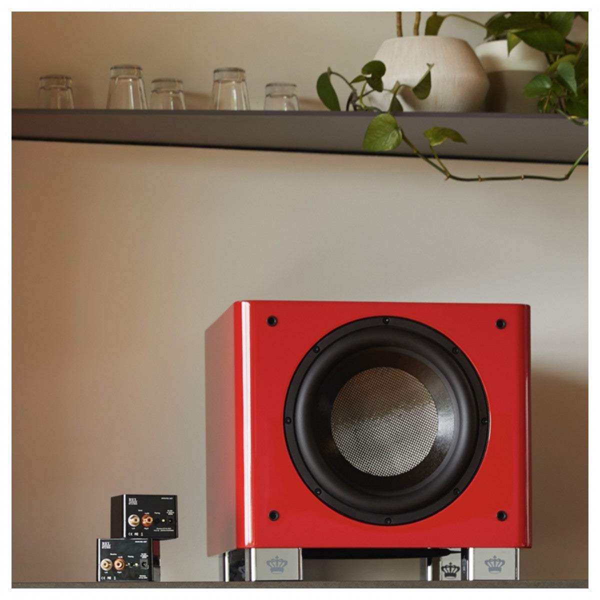 REL T9x SE 300 Watt Subwoofer - Italian Racing Red