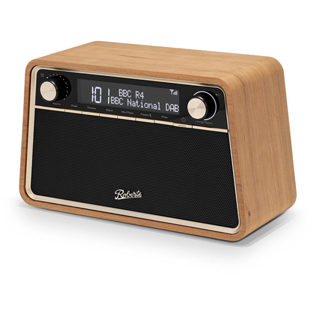 Roberts Reva DAB DAB+ FM Table-Top Radio With Bluetooth - Cherry Wood