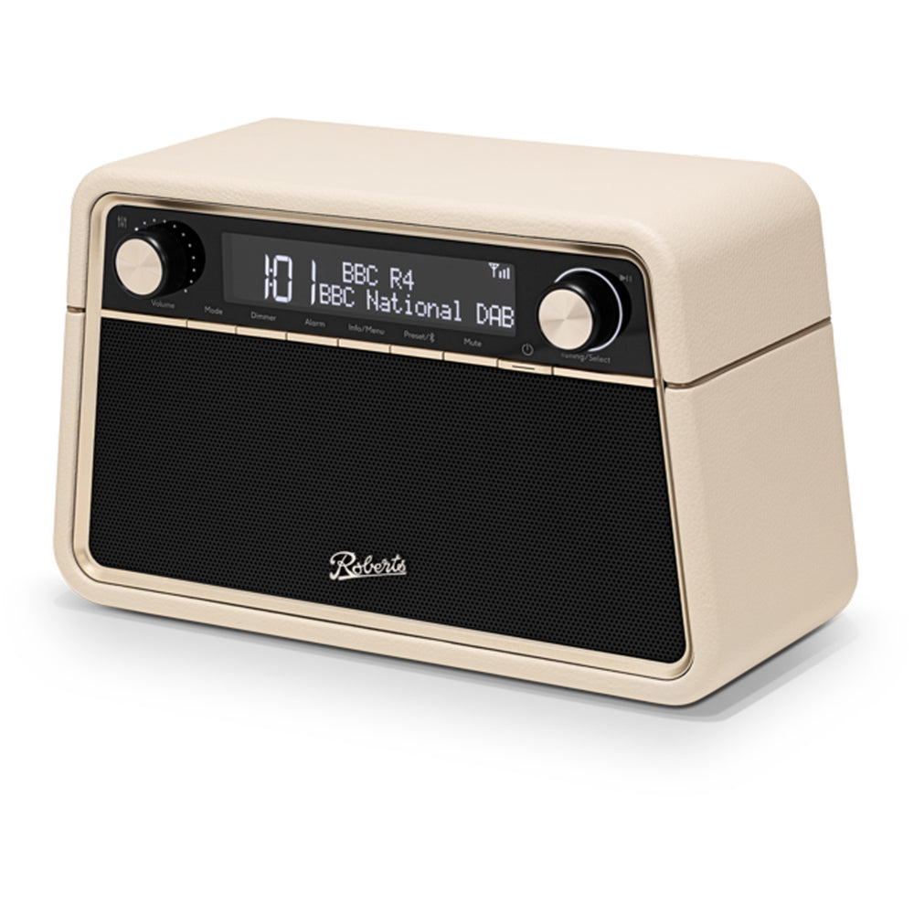 Roberts Reva DAB DAB+ FM Table-Top Radio With Bluetooth - Pastel Cream