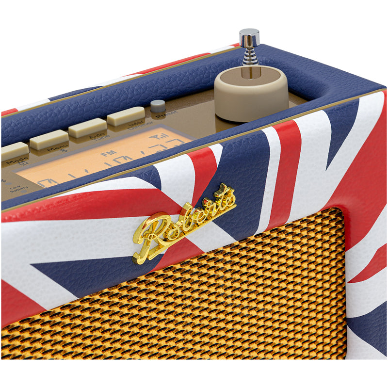 Roberts Revival Uno BT DAB DAB+ FM Radio with 2 Alarms and line out in Union Jack Bluetooth Limited Edition Open Box Clearance