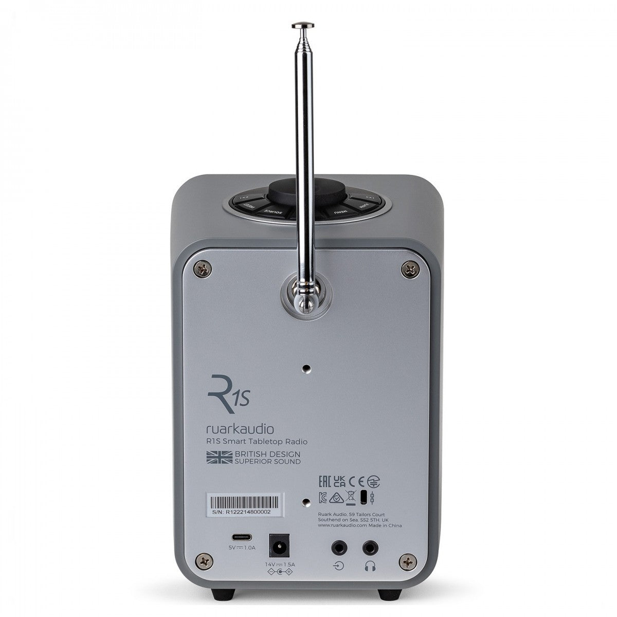 Ruark R1S DAB DAB+ FM Internet Bluetooth WiFi Smart Radio with Remote Bundle - Grey