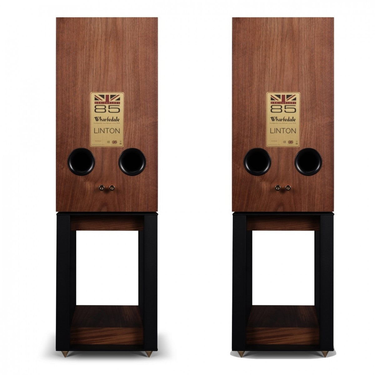 Ruark R610 Music Console and Wharfedale Linton Heritage Standmount Speakers with Matching Stands - Walnut