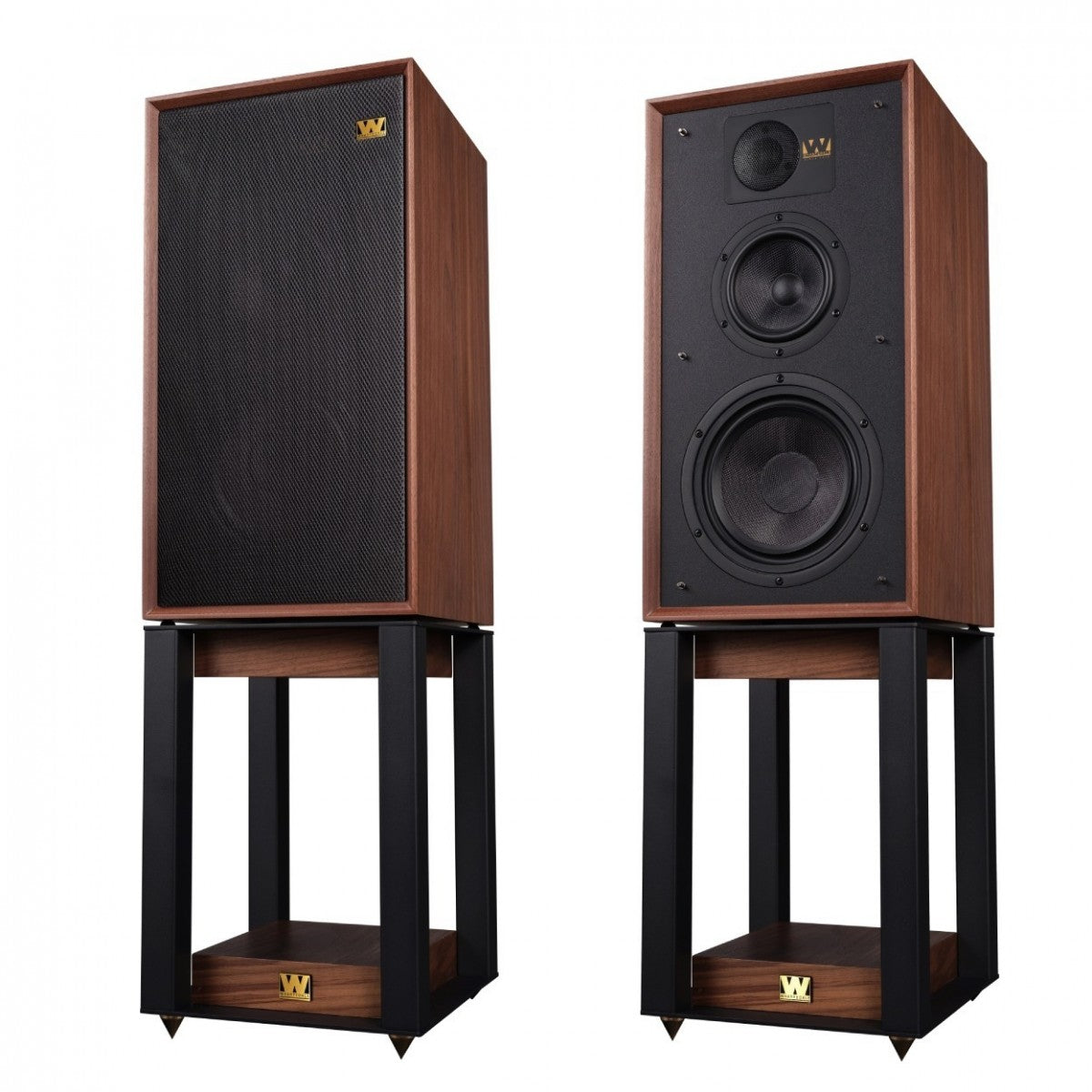 Ruark R610 Music Console and Wharfedale Linton Heritage Standmount Speakers with Matching Stands - Walnut