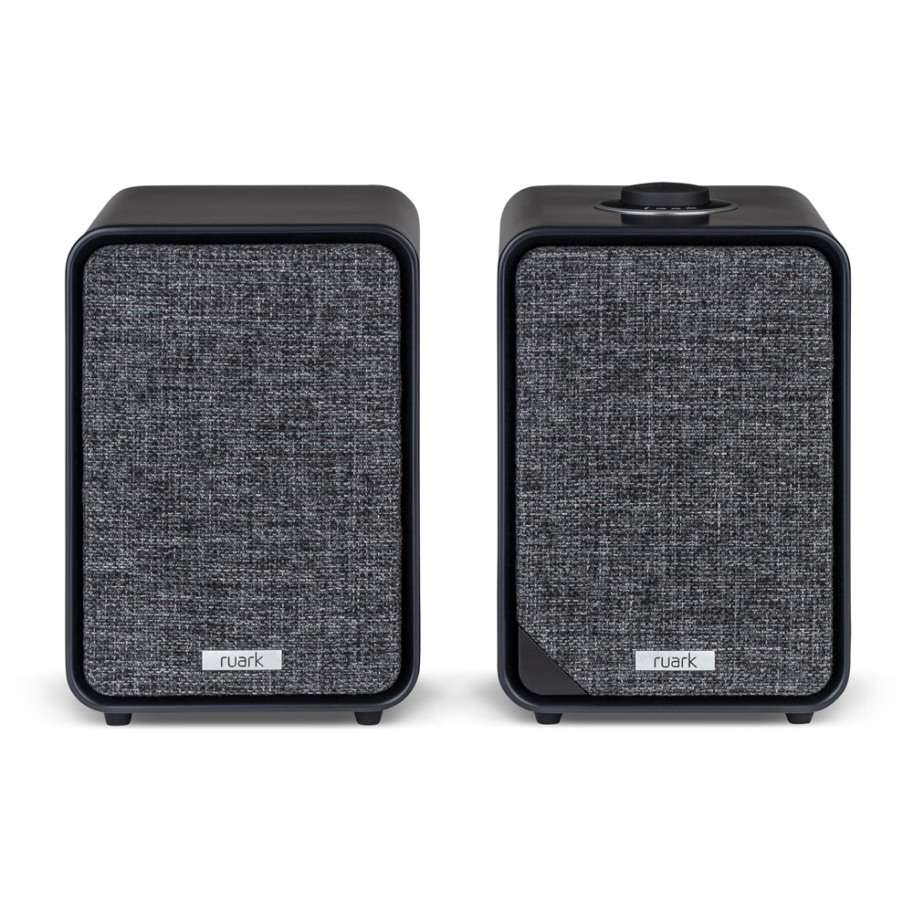 Ruark RS1 Subwoofer with MR1 MK3 Active Bluetooth Speakers Pair Charcoal Black