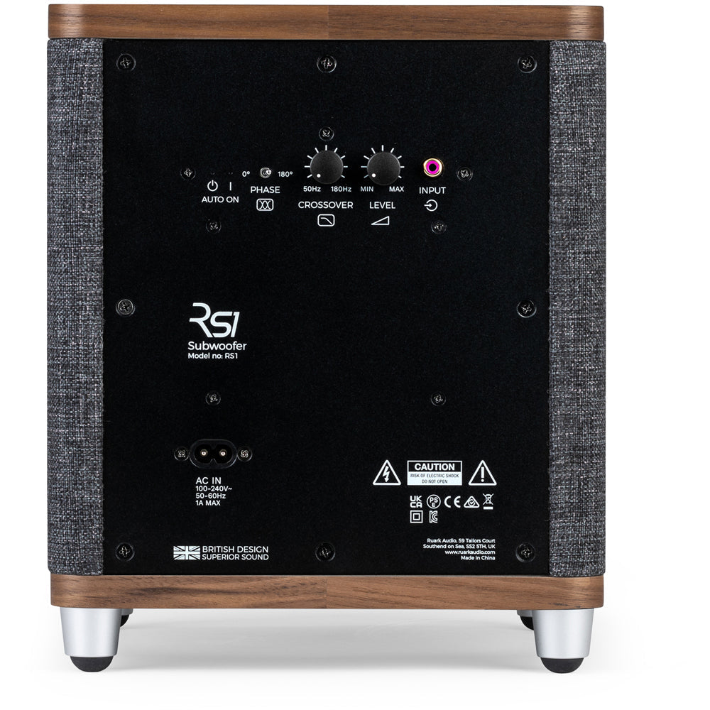 Ruark RS1 Subwoofer with MR1 MK3 Active Bluetooth Speakers Pair Rich Walnut