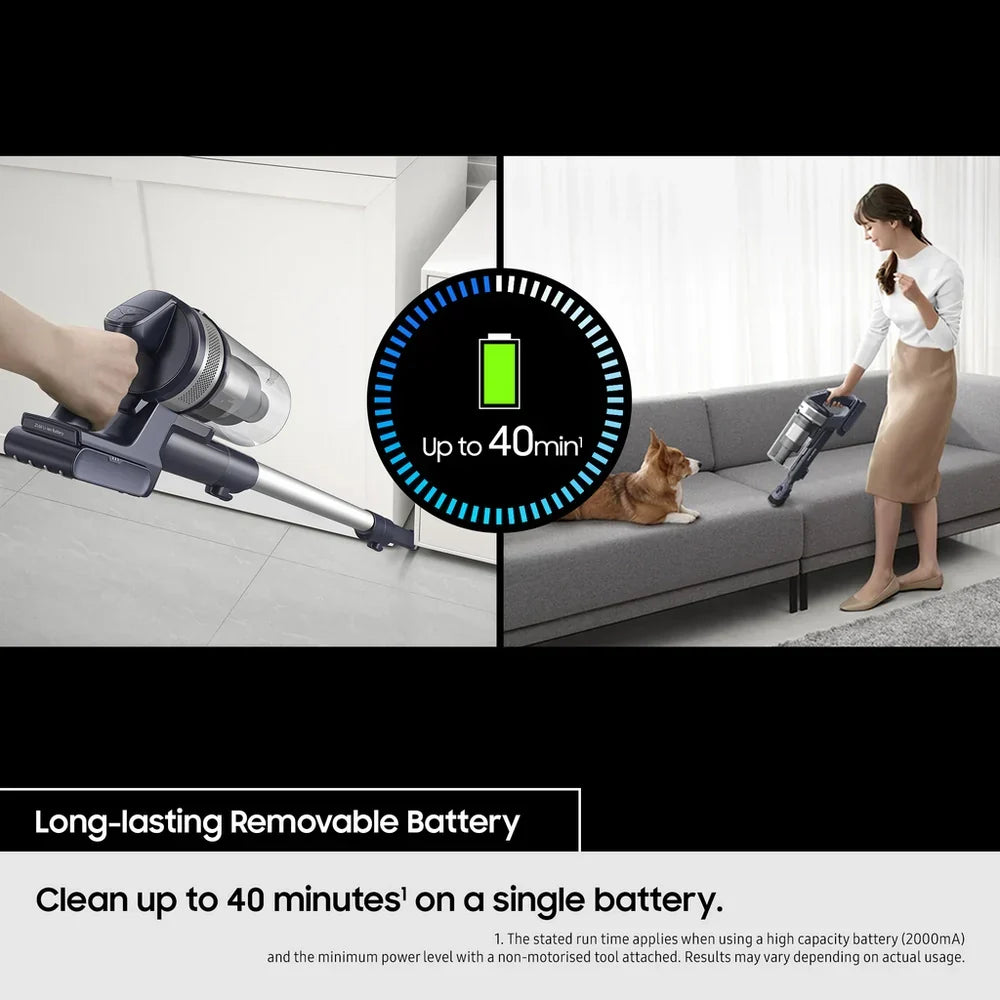 Samsung Jet 60 VS15A6031R4EU Turbo Cordless Stick Vacuum Cleaner with up to 40 Min Run Time - Purple