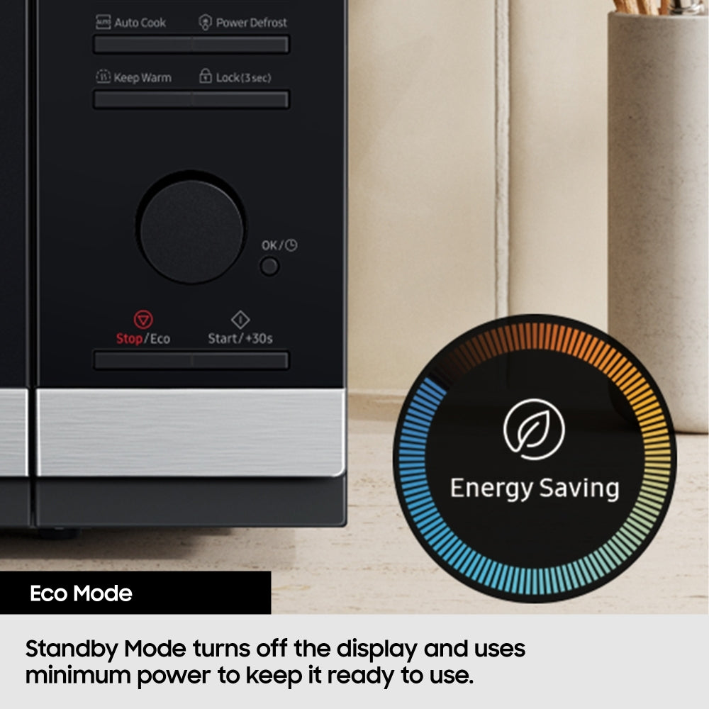 Samsung MS23T5018AC 23L Solo Microwave with Triple Distribution System - Charcoal Black
