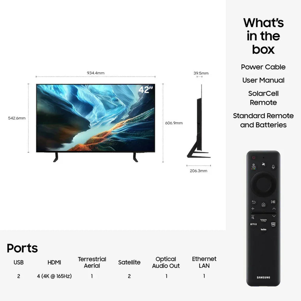 Samsung QE42S90HAEXXU 42 Inch S90H 4K OLED Ultra HD HDR AI Smart TV 2026