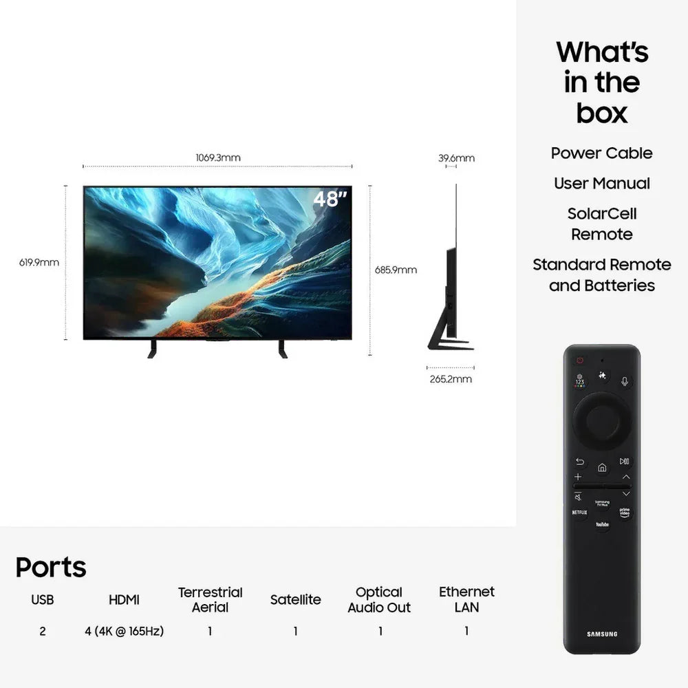 Samsung QE48S90HAEXXU 48 Inch S90H 4K OLED Ultra HD HDR AI Smart TV 2026