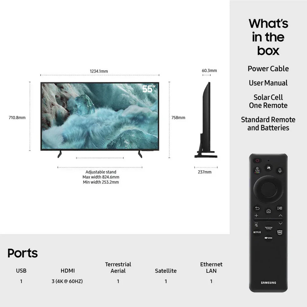 Samsung QE55Q7F2AUXXU 55 Inch Q7F2 4K Ultra HD HDR QLED Vision AI Smart TV