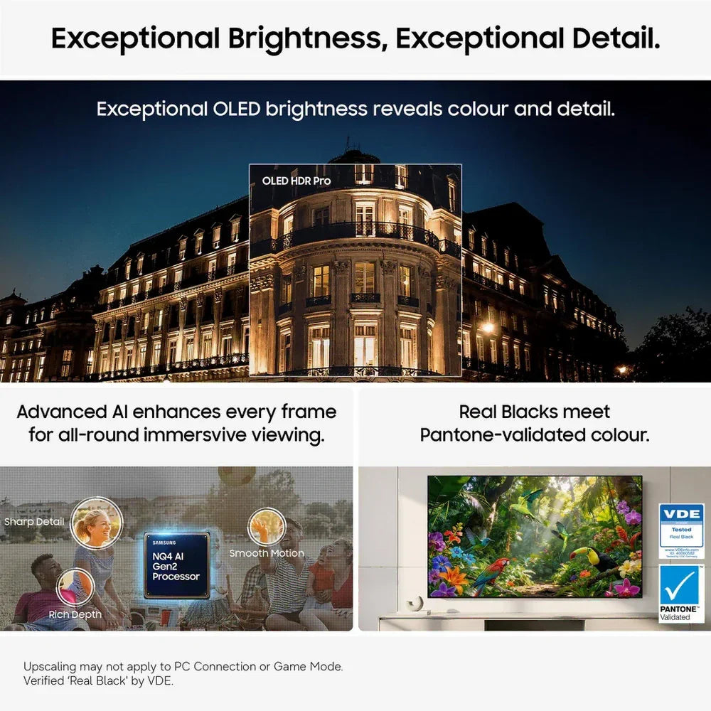 Samsung QE77S95HFTXXU 77 Inch S95H OLED 4K Ultra HD HDR Smart AI TV 2026